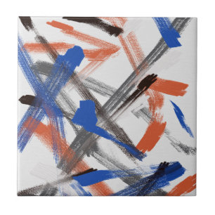 Abstrakt Art Paint Brushes Positive Vibes Fliese