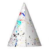 Abstrakt Art Paint Splashes Spotty Partyhütchen (Rückseite)