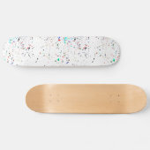 Abstrakt Art Paint Splashes Spotty Skateboard (Horizontal)
