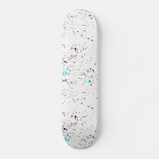 Abstrakt Art Paint Splashes Spotty Skateboard (Vorderseite)