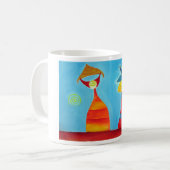 Abstrakt Art Painting Paar Relationship Liebe Tass Kaffeetasse (Vorderseite Links)