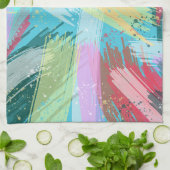 Abstrakt Art Pastel Geschirrtuch (Gefaltet)