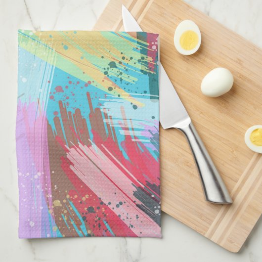 Abstrakt Art Pastel Geschirrtuch (Viertel Falte)