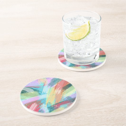 Abstrakt Art Pastel Getränkeuntersetzer (Seite)