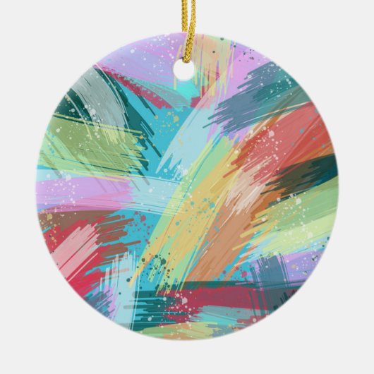 Abstrakt Art Pastel Keramik Ornament (Vorne)