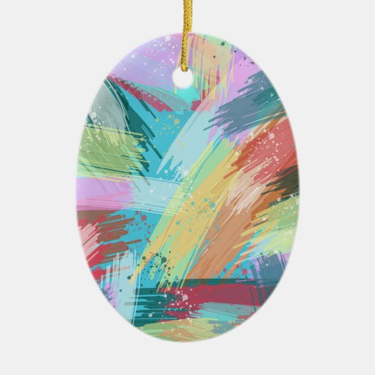 Abstrakt Art Pastel Keramik Ornament (Vorne)