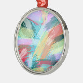 Abstrakt Art Pastel Ornament Aus Metall (Links)