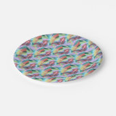 Abstrakt Art Pastel Pappteller (Schrägansicht)