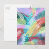Abstrakt Art Pastel Postkarte (Vorne/Hinten)