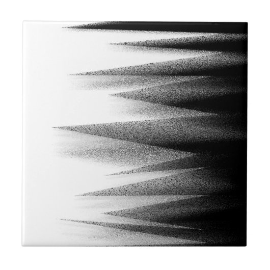 Abstrakt Art Pastel Schwarz-weiß Bold Fliese (Vorderseite)