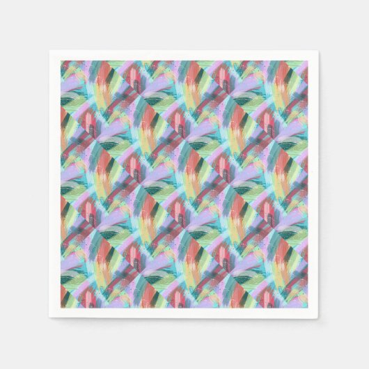 Abstrakt Art Pastel Serviette (Vorderseite)