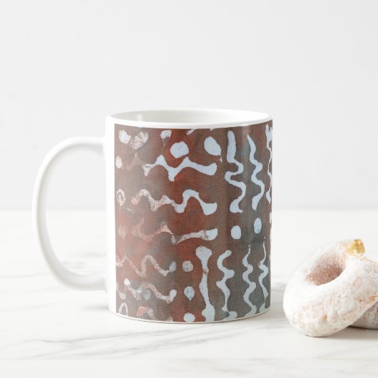 Abstrakt Art Pattern Batik Kaffee Tasse (Mit Donut)
