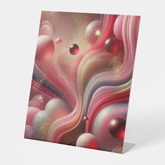 Abstrakt Art Pedestal Sign Sockelschild (Vorderseite)