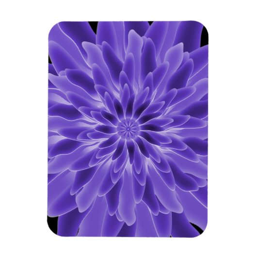 Abstrakt Art Periwinkle Blume Magnet (Vertikal)