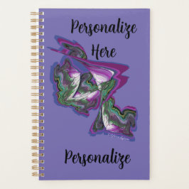 Abstrakt Art Periwinkle Lila Green Planer