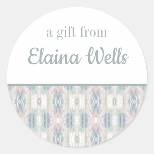 Abstrakt Art Personalisierte Geschenkklammer Runder Aufkleber (Vorderseite)
