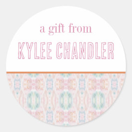 Abstrakt Art Personalisierte Geschenkklammer Runder Aufkleber