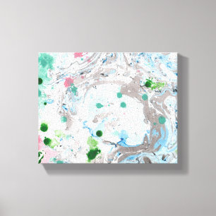 Abstrakt Art Pink Blue Green White Trendy Modern Leinwanddruck