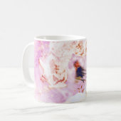 Abstrakt Art Pink Girly Kaffeetasse (Vorderseite Links)
