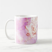 Abstrakt Art Pink Girly Kaffeetasse (Links)