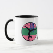 Abstrakt Art Pink Gymnastik Personalisiert Tasse (Links)