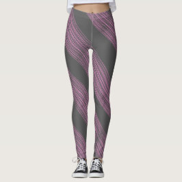 Abstrakt Art Pink Korallenkohle Grau Leggings