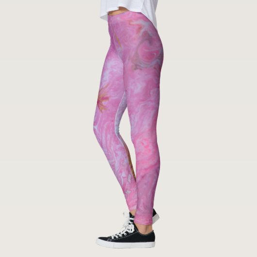 Abstrakt Art Pink Leggings (Links)