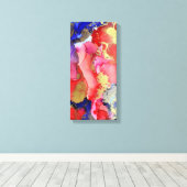 Abstrakt Art Pink Lila Gold Alkohol Tinte Leinwanddruck (Insitu (Holzboden))