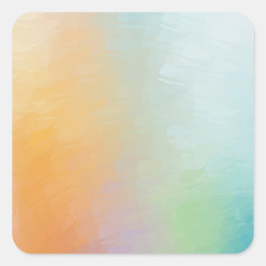 Abstrakt Art Pink Red Yellow Blue Template Blank Quadratischer Aufkleber (Vorderseite)