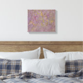 Abstrakt Art Pink Yellow Green Trendy Modern Leinwanddruck (Insitu (Schlafzimmer))