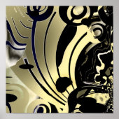 Abstrakt Art Poster Gold Night (Vorne)