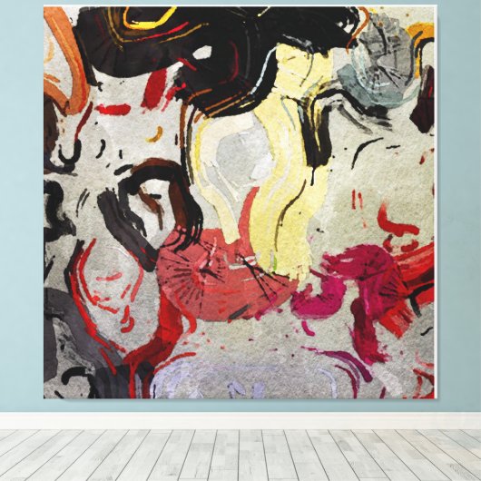 Abstrakt Art Poster Leinwanddruck (Insitu (Holzboden))