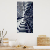 Abstrakt Art Poster Silver Plate Vier (Küche)