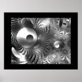Abstrakt Art Poster Silver Space (Vorne)