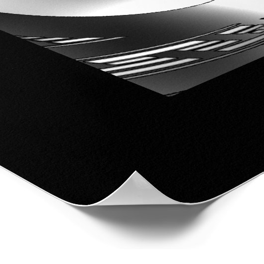 Abstrakt Art Poster Silver Space (Ecke)