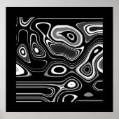 Abstrakt Art Poster Ultra Modern Schwarz-weiß (Vorne)