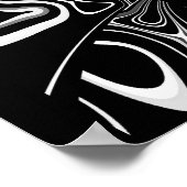 Abstrakt Art Poster Ultra Modern Schwarz-weiß 3 (Ecke)
