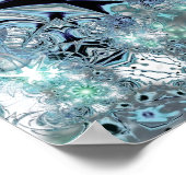 Abstrakt Art Poster Zwei tönende blaue Glase (Ecke)