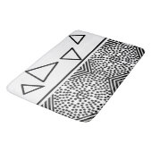 Abstrakt Art Pyramid Triangle Lines Muster Badematte (Schrägansicht)