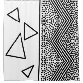 Abstrakt Art Pyramid Triangle Lines Muster Duschvorhang (Vorderseite)