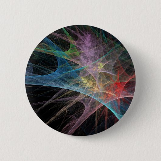 Abstrakt Art Rainbow Ice Button (Vorderseite)