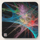 Abstrakt Art Rainbow Ice Getränkeuntersetzer (Vorderseite)