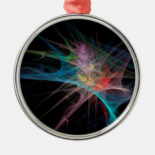 Abstrakt Art Rainbow Ice Ornament Aus Metall