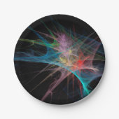 Abstrakt Art Rainbow Ice Pappteller (Vorderseite)