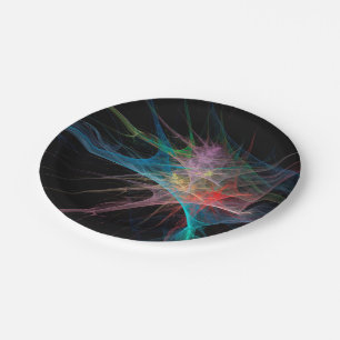 Abstrakt Art Rainbow Ice Pappteller