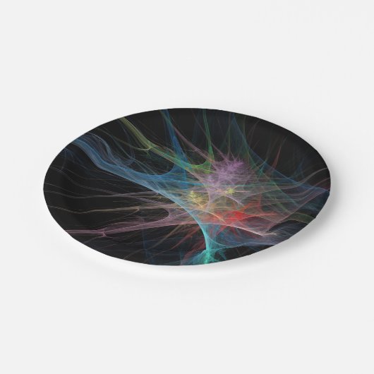 Abstrakt Art Rainbow Ice Pappteller (Schrägansicht)