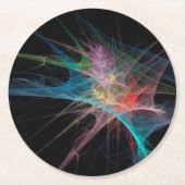 Abstrakt Art Rainbow Ice Runder Pappuntersetzer (Vorderseite)