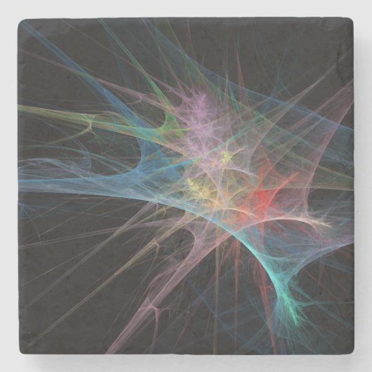 Abstrakt Art Rainbow Ice Steinuntersetzer (Vorderseite)