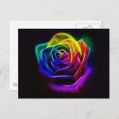Abstrakt Art Rainbow Rose Postkarte (Vorne/Hinten)