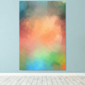 Abstrakt Art Red Blue Green Yellow Moderne Leinwanddruck (Insitu (Holzboden))